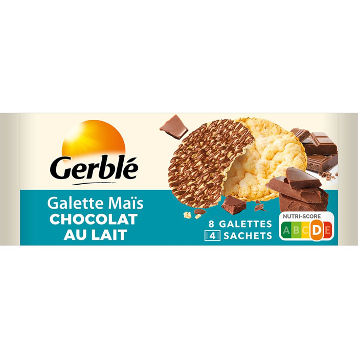 GERBLE – Galettes de maïs au chocolat au lait 124g