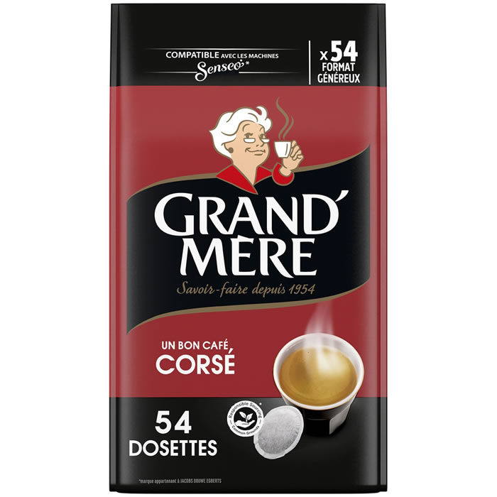 GRAND MERE – Dosettes de café corsé (Grand Format, 54 dosettes)