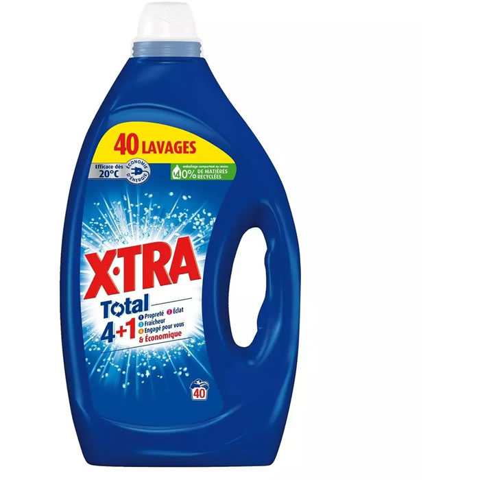 X-TRA Total Lessive liquide 4en1 40 lavages 1,8 L
