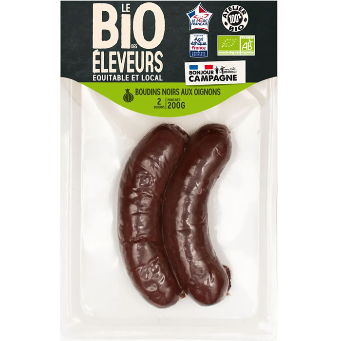 LE BIO DES ELEVEURS Boudins noirs aux oignons bio
