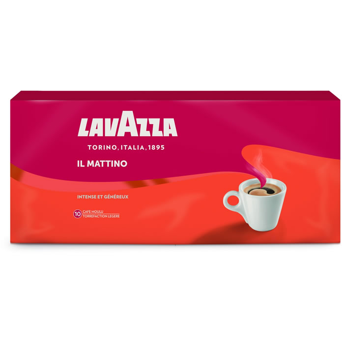LAVAZZA Il Mattino – Café moulu intense n°10 Grand Format 4x250g