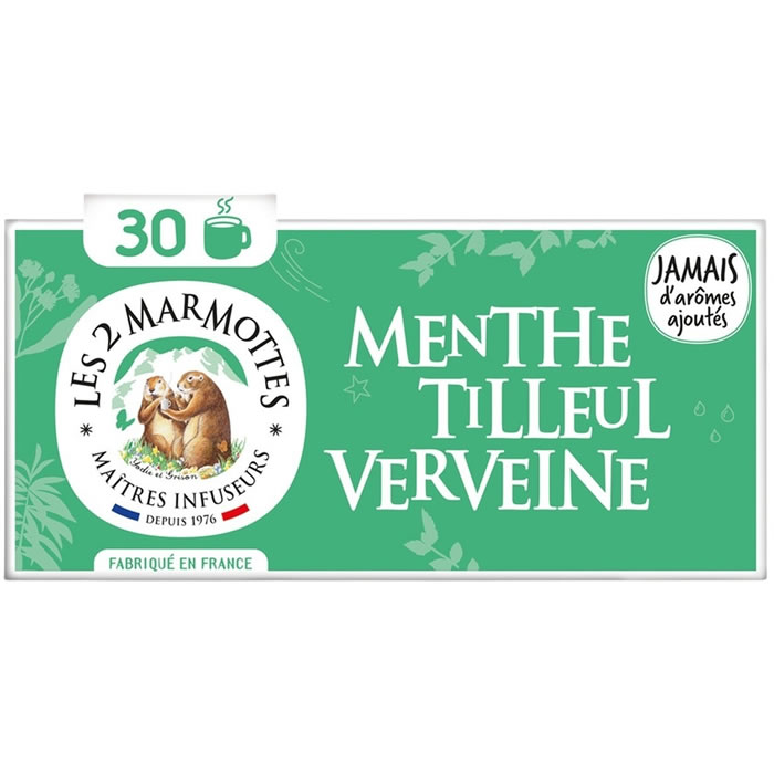 LES 2 MARMOTTES Infusion menthe tilleul verveine (45g)