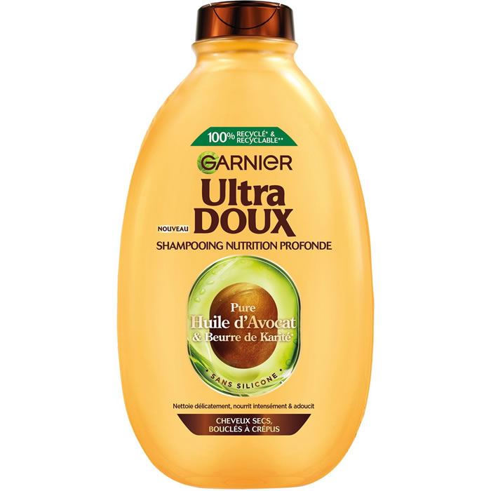 GARNIER Ultra Doux – Shampoing à l’huile d’avocat et karité 600 ml