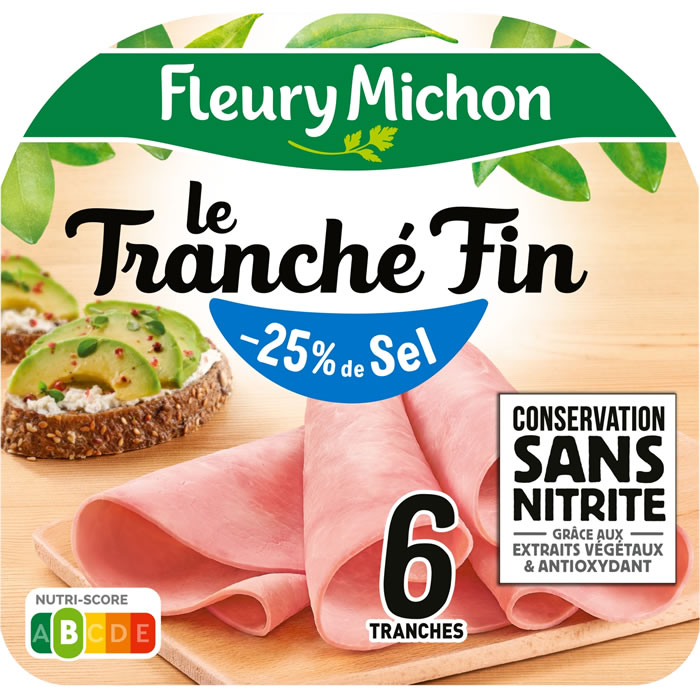 FLEURY MICHON Le Tranché Fin Dégustation Jambon -25% de sel sans nitrite