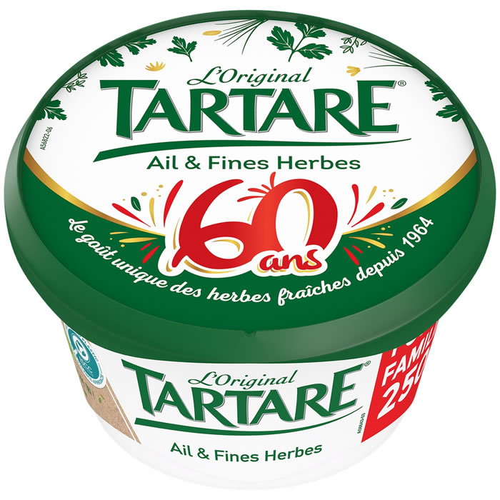 TARTARE – Fromage frais ail et fines herbes Grand Format 250g