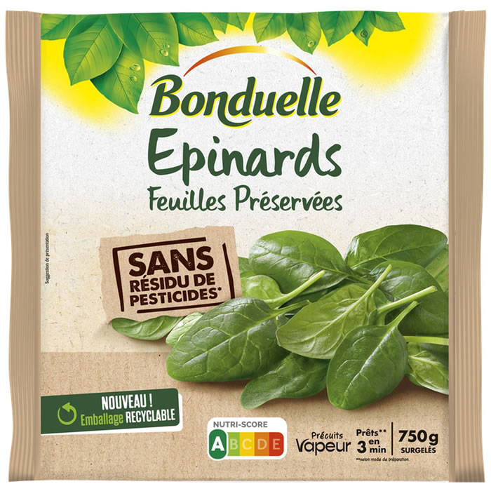 BONDUELLE – Epinard feuilles préservées 750g