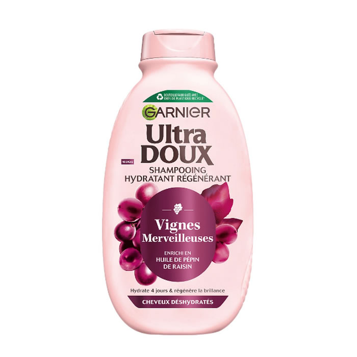 GARNIER Ultra Doux – Shampoing à l’huile de pépin de raisin 250 ml