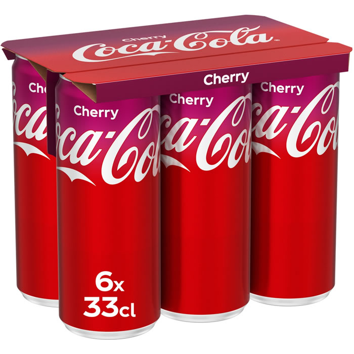 COCA-COLA – Boisson gazeuse aux extraits végétaux cerise 6 x 33 cl