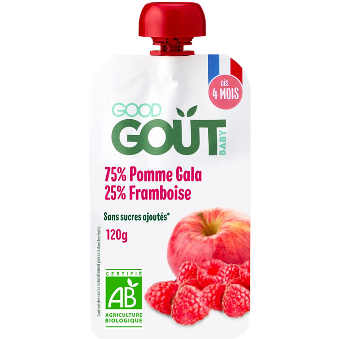 GOOD GOUT – Dessert pomme et framboise 120 g
