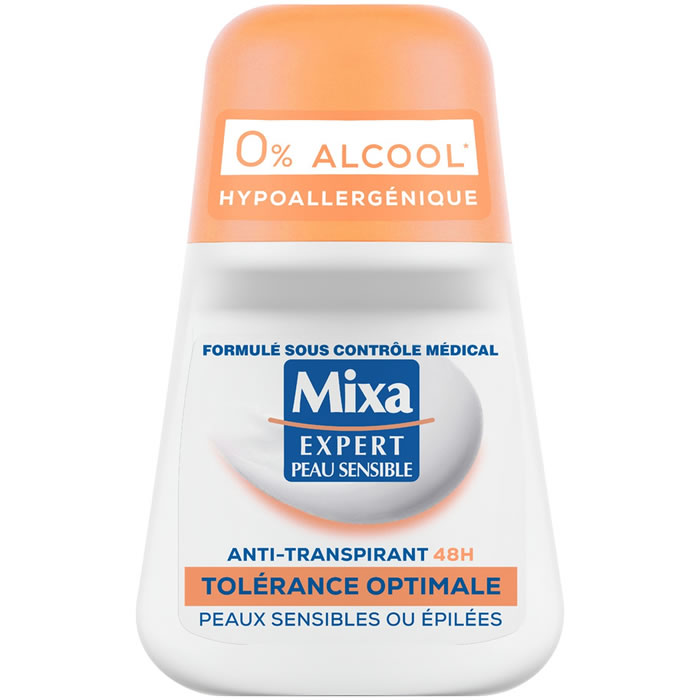 MIXA Expert – Déodorant bille anti-transpirant tolérance optimale 48h 50 ml