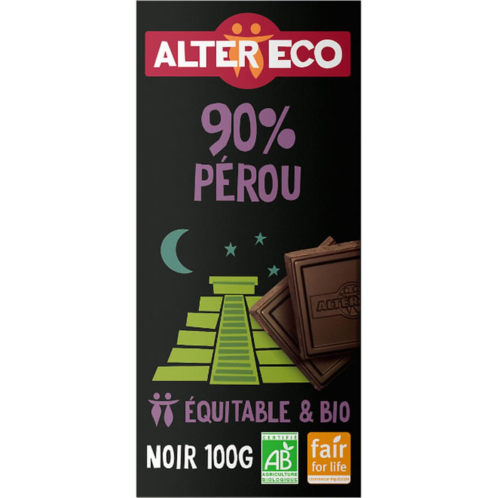 ALTER ECO – Chocolat noir 90% bio 100 g