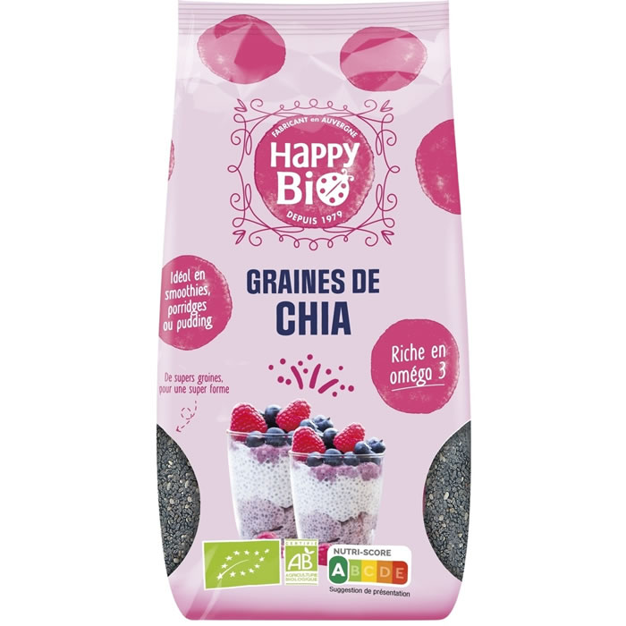 HAPPY BIO – Graines de chia bio 250 g