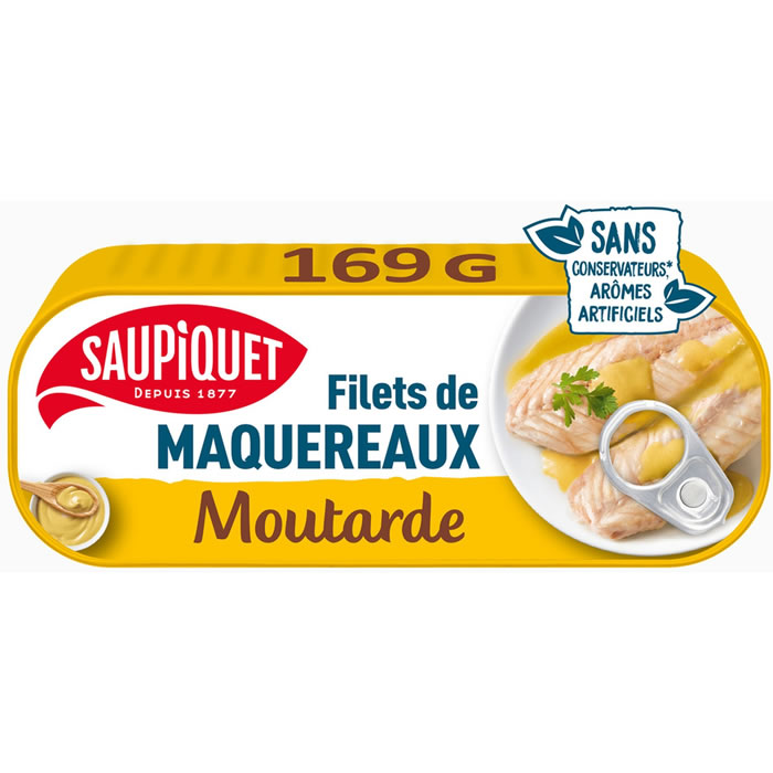 SAUPIQUET – Filets de maquereaux à la moutarde 169 g