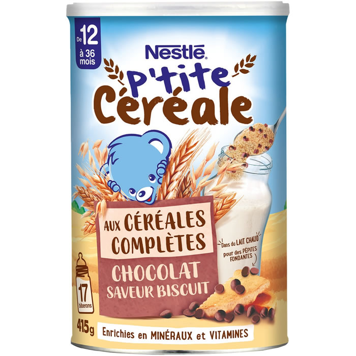 NESTLE – P’tite Céréale chocolat au lait biscuité dès 12 mois 415 g