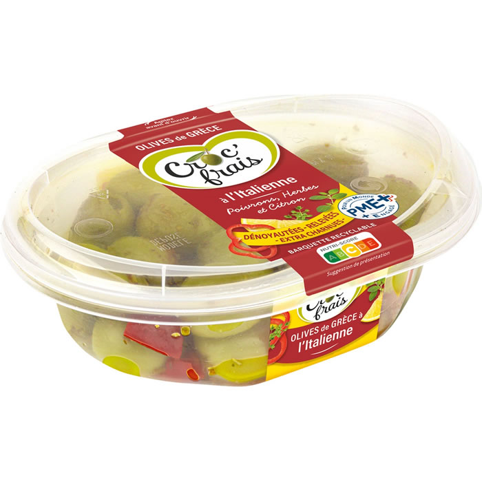 CROC’ FRAIS – Olives entières cassées à l’Ail 250g