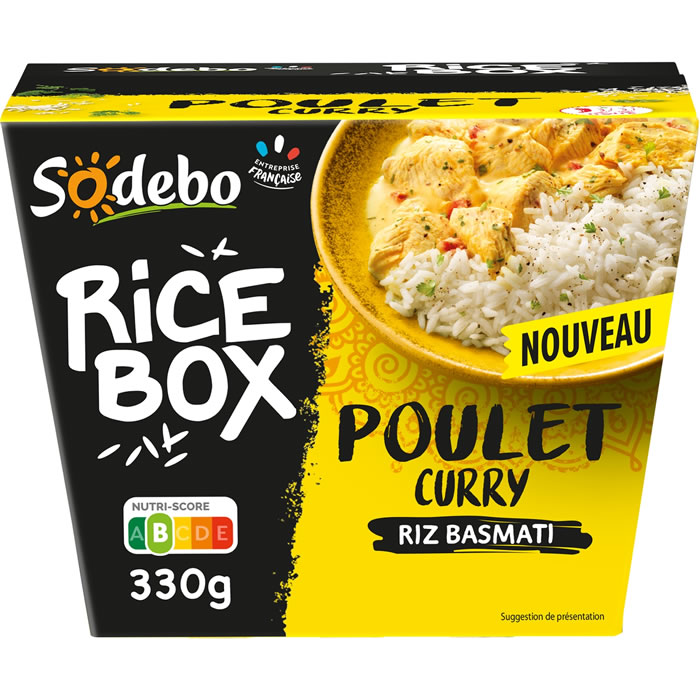 SODEBO – Riz basmati et poulet curry 330g