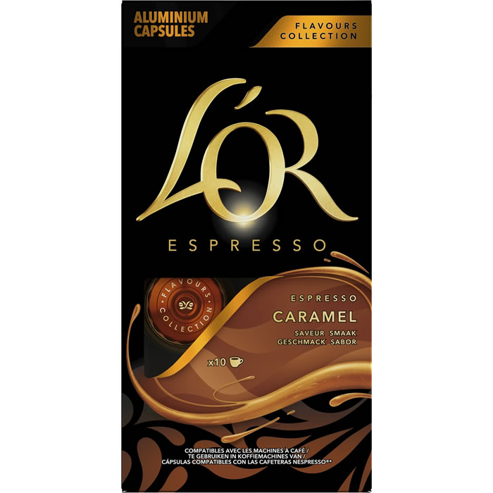 L’OR Espresso – Capsules de café saveur caramel (10 capsules)