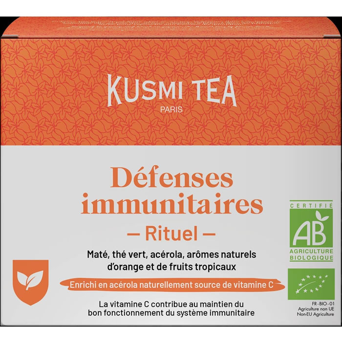 KUSMI TEA – Rituel défenses immunitaires thé vert et maté bio (36g)