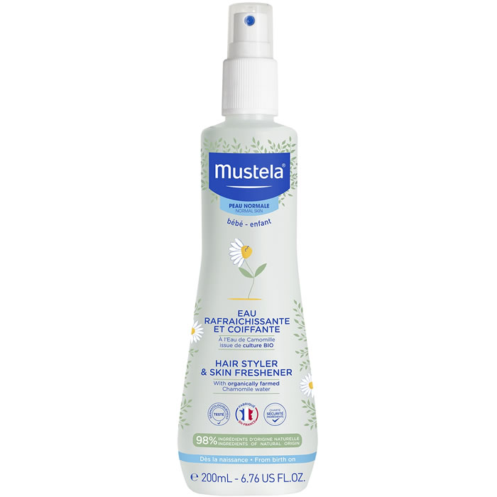 MUSTELA Eau rafraîchissante et coiffante à l’eau de camomille bio 200 ml