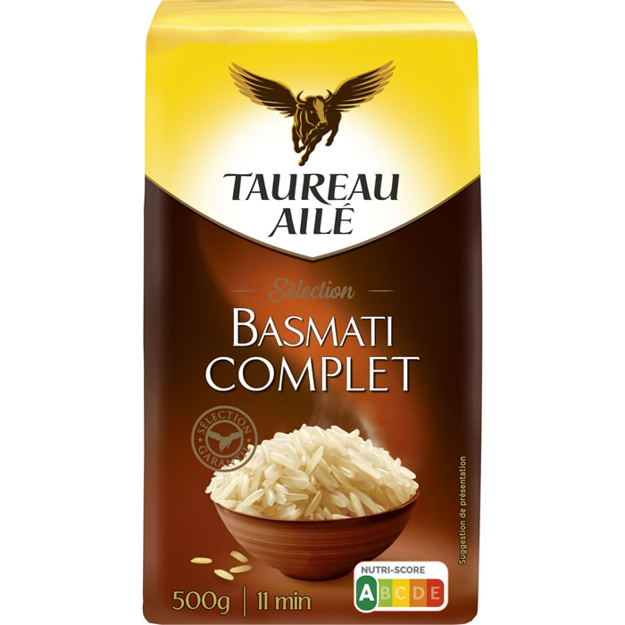 TAUREAU AILE – Riz basmati long grain complet 500g
