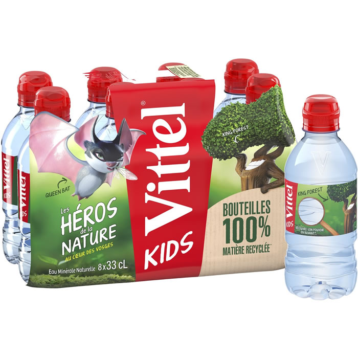 VITTEL – Kids Eau minérale naturelle 8 x 33 cl