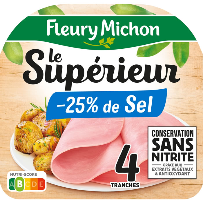 FLEURY MICHON Le Supérieur Jambon -25% de sel sans nitrite