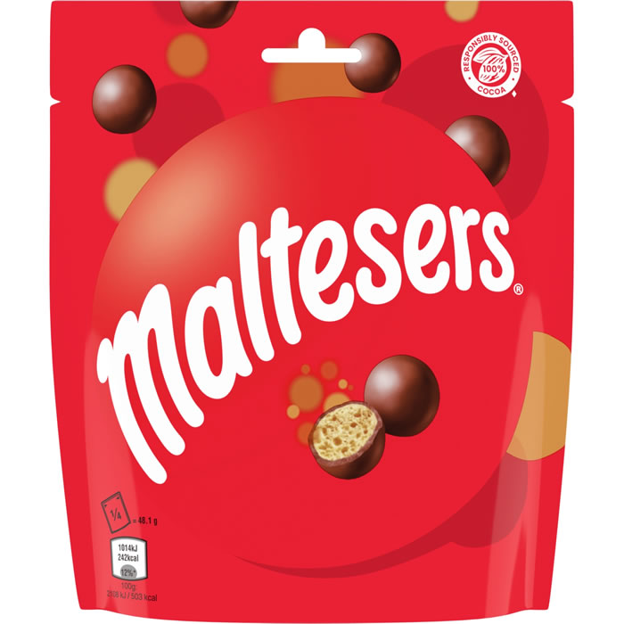 MALTESERS – Billes de céréales enrobées de chocolat 192,5g
