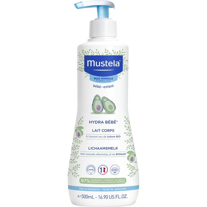 MUSTELA Hydra Bébé Lait corps à l’avocat bio 500 ml