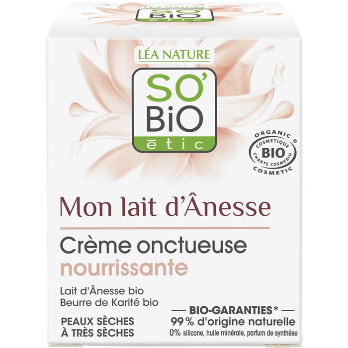 SO BIO ETIC – Crème nourrissante au lait d’ânesse bio – 50 ml