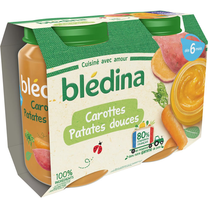 BLEDINA – Carottes et patates douces 2×200 g