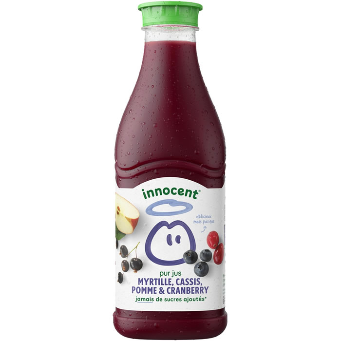 INNOCENT – Pur jus de myrtille, cassis, pomme et cranberry 90 cl