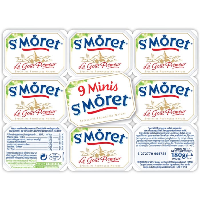 ST MORET – Spécialité fromagère au lait pasteurisé en portions 180g