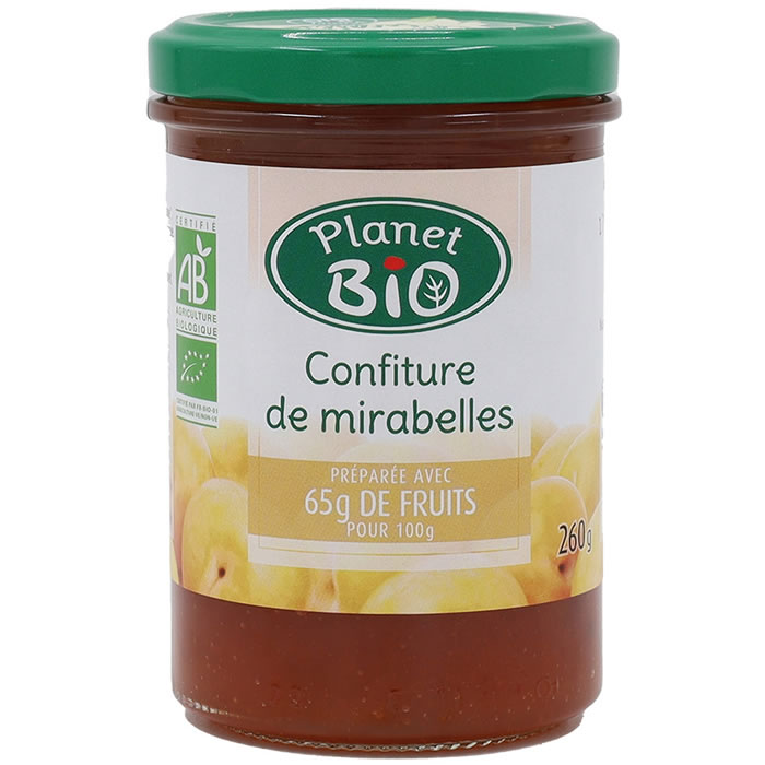 PLANET BIO – Confiture de mirabelles bio 260 g