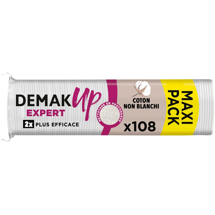 DEMAK’UP Expert Cotons disques à démaquiller – 108 cotons