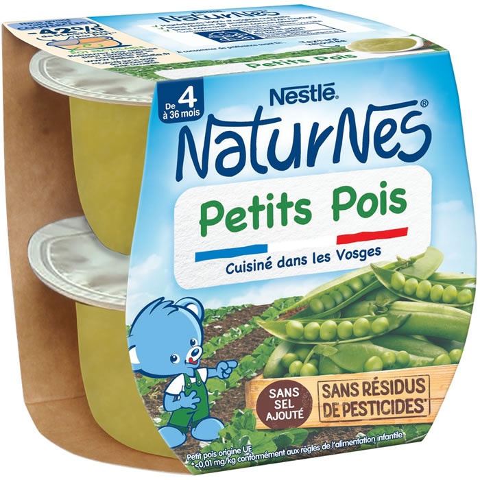 NESTLE NaturNes – Petits pois 2×130 g