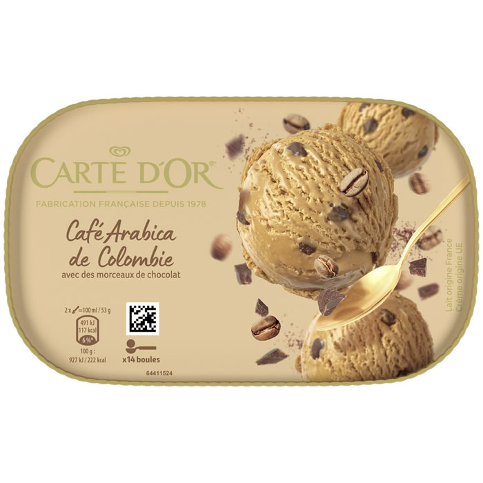 CARTE D’OR – Crème glacée au café arabica de Colombie