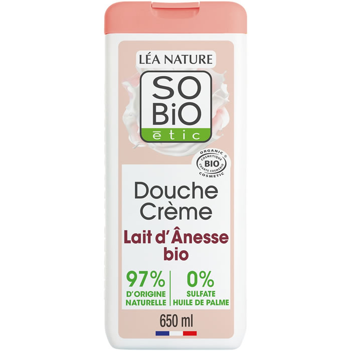 SO BIO ETIC – Crème douche hydratante au lait d’ânesse bio 650 ml