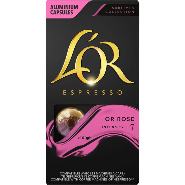 L’OR Or Rose – Capsules de café N°7 10 capsules