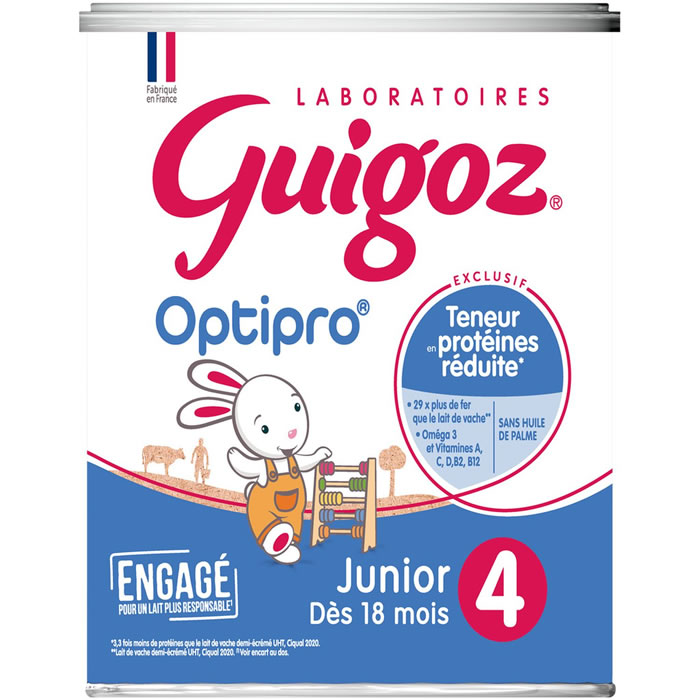 Lait de croissance junior en poudre dès 18 mois GUIGOZ Optipro