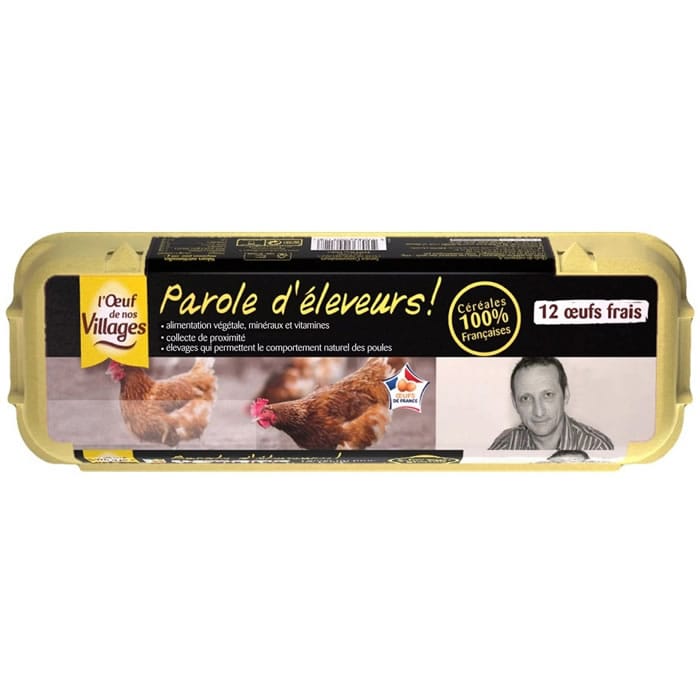 L’OEUF DE NOS VILLAGES – 12 Oeufs de poules élevées au sol