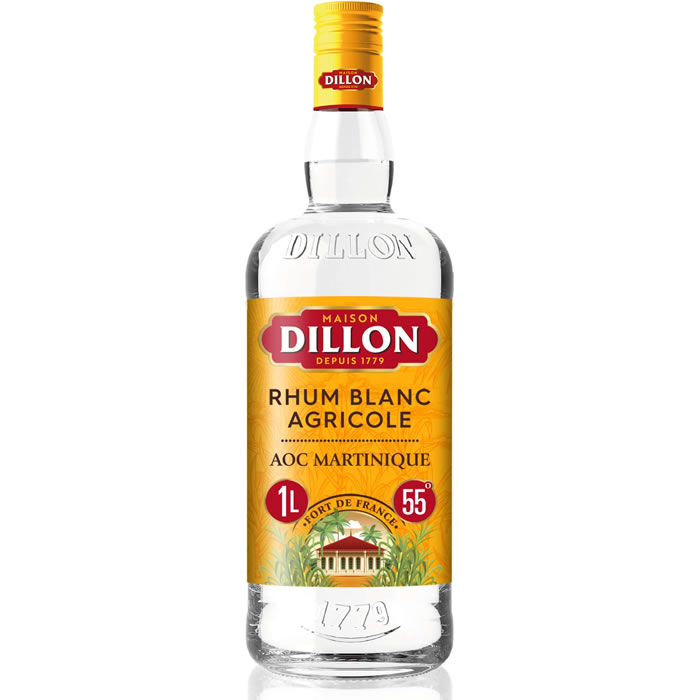 DILLON – Rhum blanc agricole Martinique AOC 1L