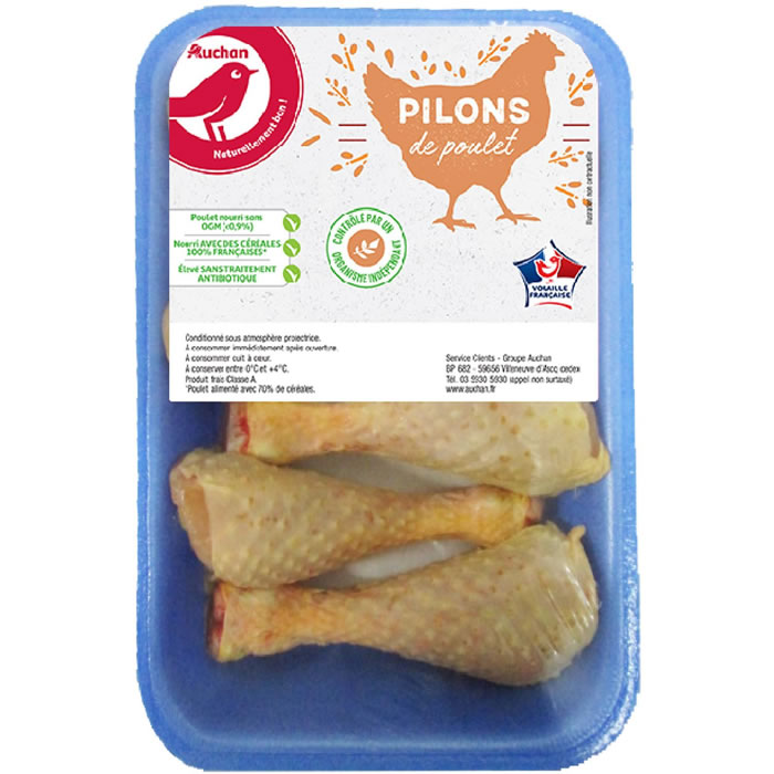 AUCHAN – Pilons de poulet 600 g