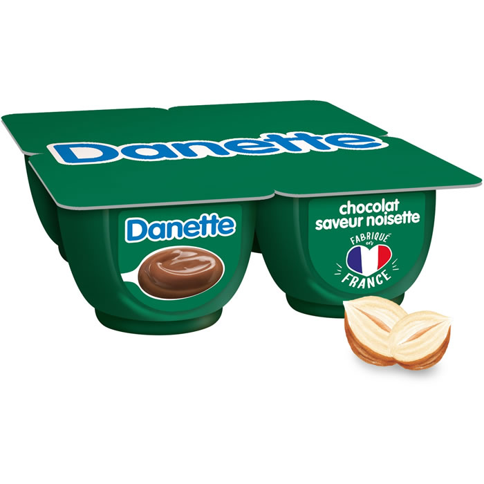 DANETTE – Crème dessert au chocolat noisette 4 x 125g