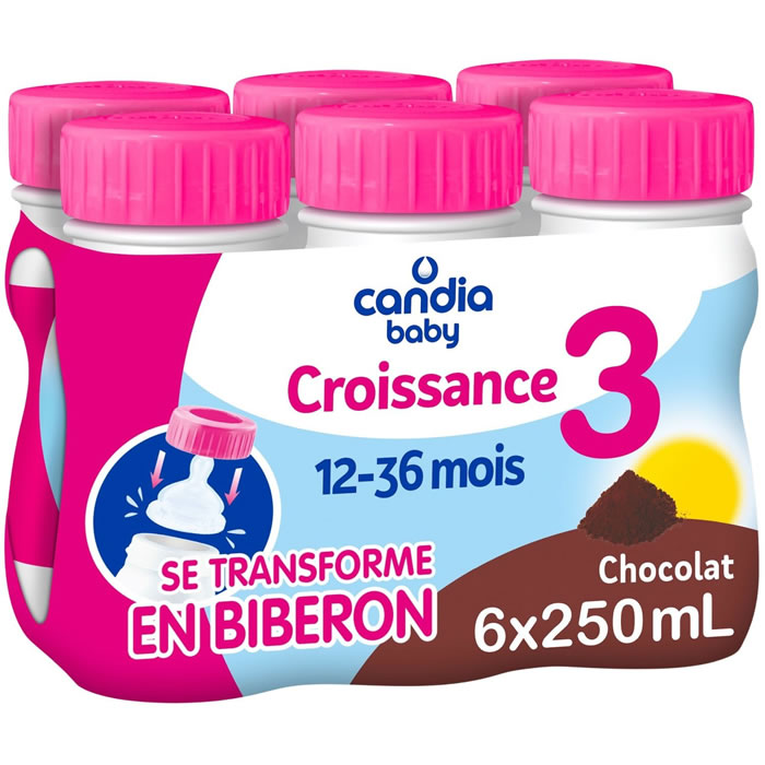 Lait de croissance liquide 12/36 mois au chocolat CANDIA Baby