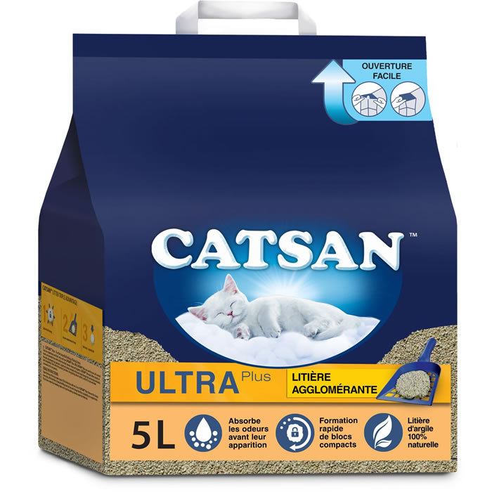 CATSAN Ultra Plus Litière minérale agglomérante pour chat
