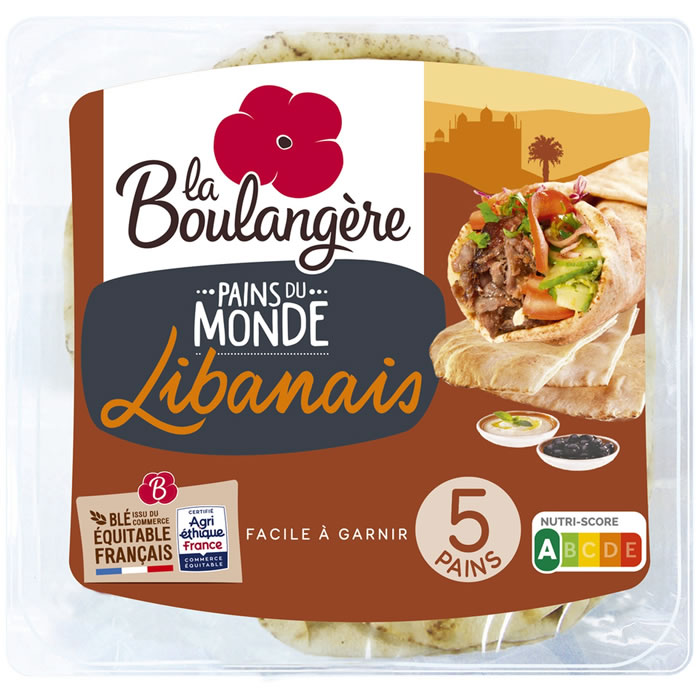 LA BOULANGERE – Pain libanais 250 g (5 pièces)