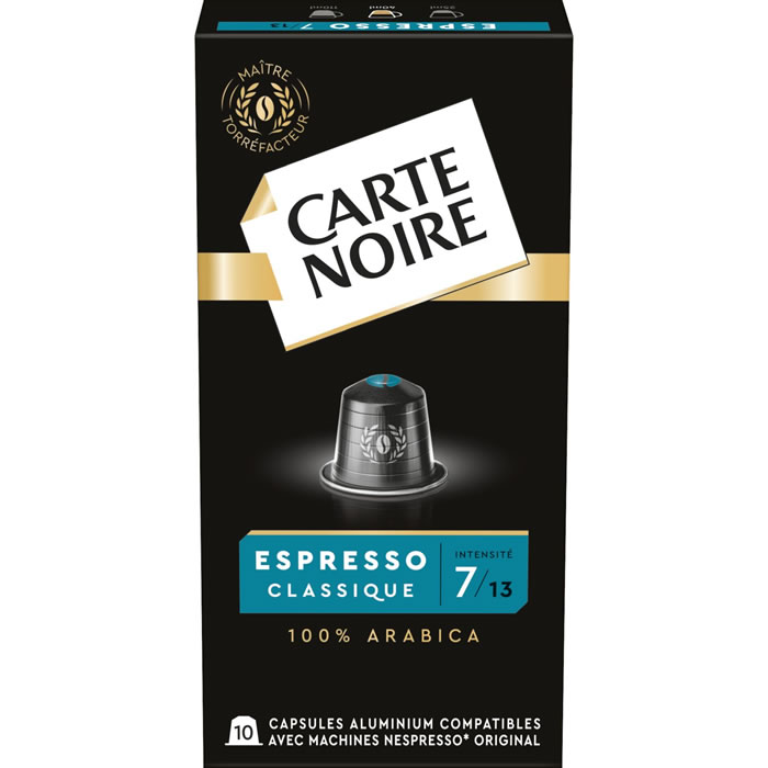 CARTE NOIRE – Capsules de café espresso classique N°7 (10 capsules)
