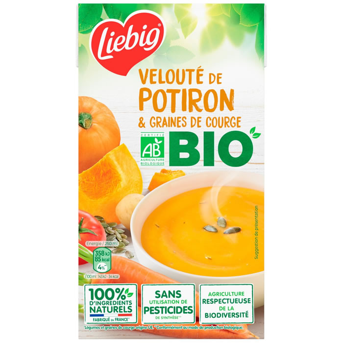 LIEBIG – Soupe velouté de potirons et graine de courge bio 1L