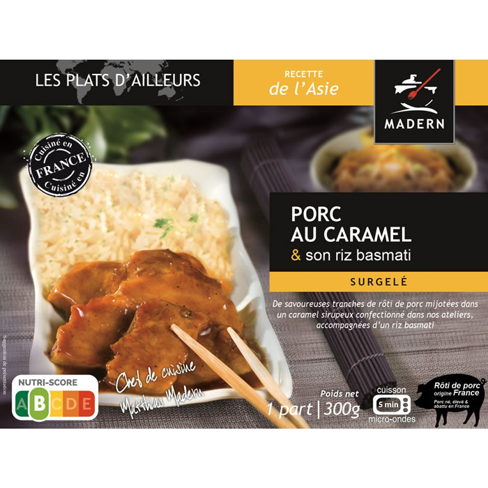 MADERN – Riz basmati et porc caramelisé micro-ondes 300g