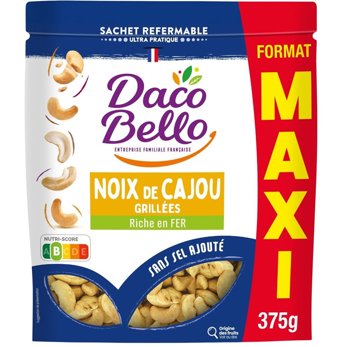DACO BELLO – Noix de cajou grillées sans sel ajouté